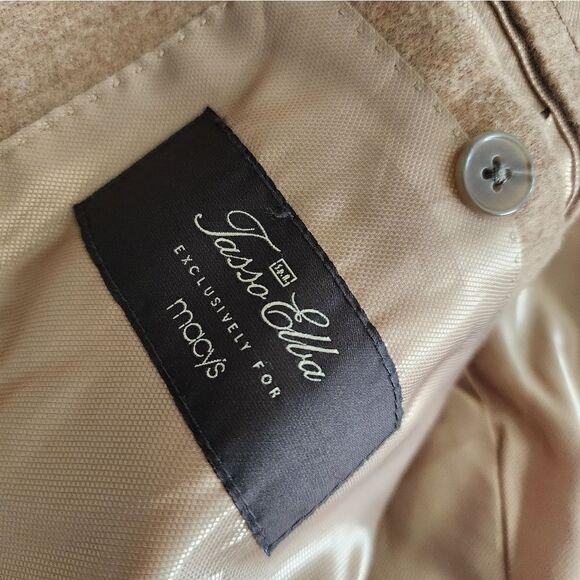 Tasso Elba Pure Camel Hair luxury blazer sport jacket - Picture 11 of 16